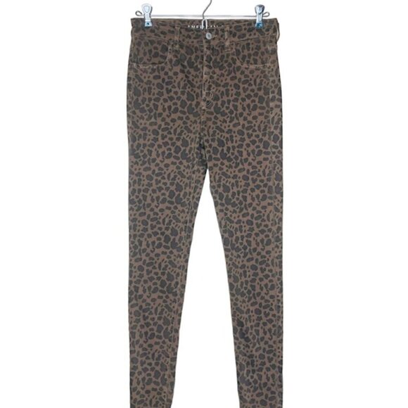 AMERICAN EAGLE Ne(x)t Level Super Hi-Rise Leopard Print Jeggings - Size 4 - Picture 1 of 11